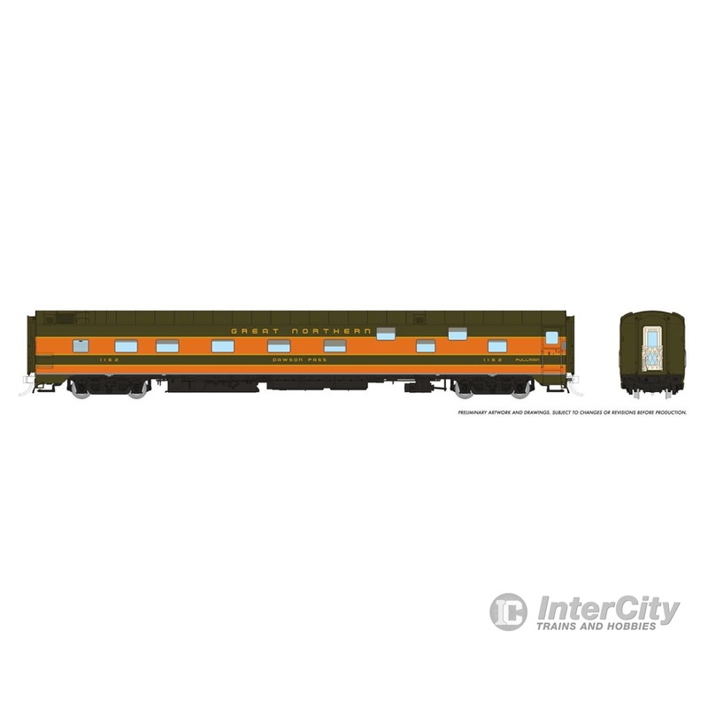 Rapido 101163 HO Duplex Sleeper: Great Northern: #1162 Dawson Pass