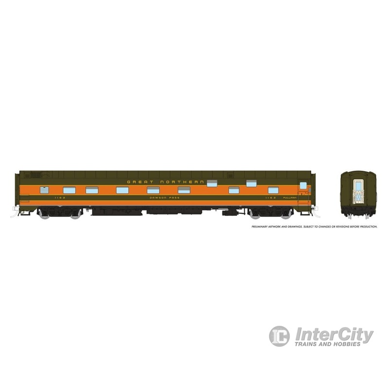 Rapido 101164 HO Duplex Sleeper: Great Northern: #1164 Logan Pass