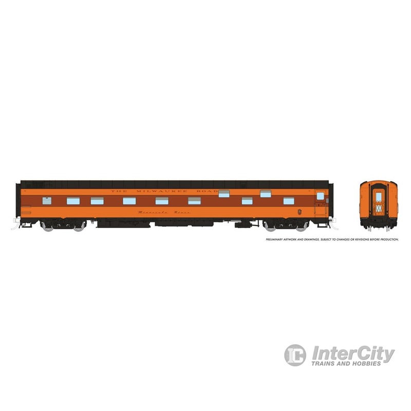 Rapido 101166 HO Duplex Sleeper: Milwaukee Road - Hiawatha: Minnesota River