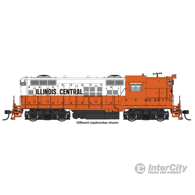 Walthers Proto 49805 EMD GP9 - Standard DC -- Illinois Central #9350 (orange, white, black)