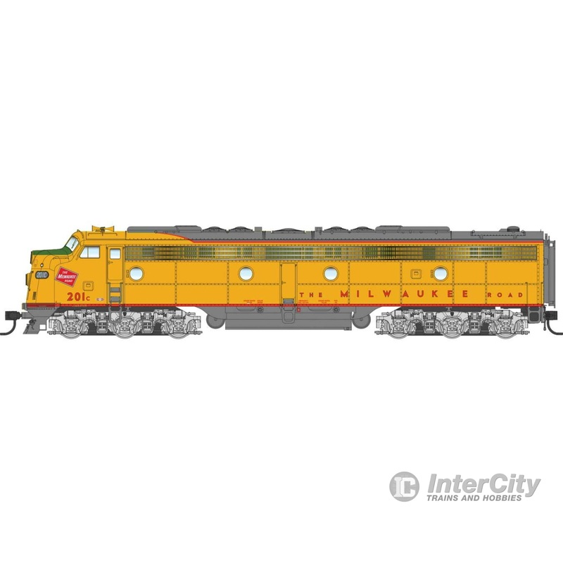 Walthers Proto 49952 EMD E9A - Standard DC - City of San Francisco -- Milwaukee Road #201C (yellow, gray, red)