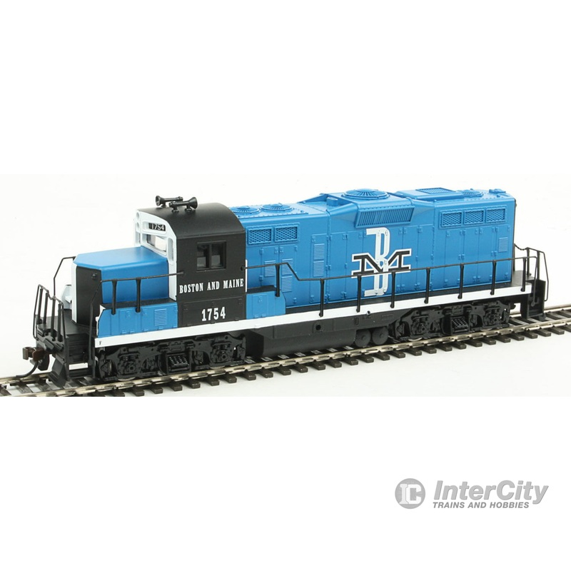 Walthers Trainline 451 EMD GP9M - Standard DC -- Boston & Maine #1754 (blue, black, white)