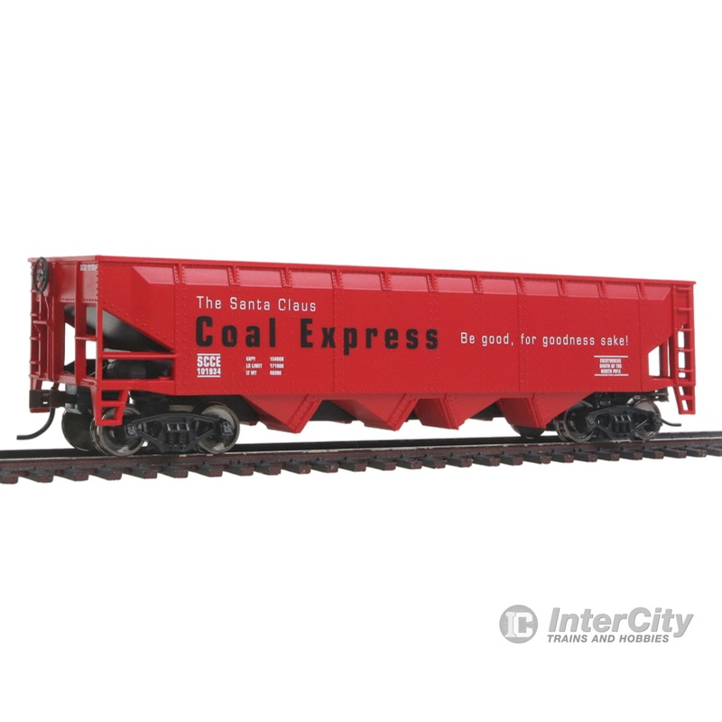 Walthers Trainline 1439 Offset Hopper - Ready to Run -- Santa Claus Coal Express