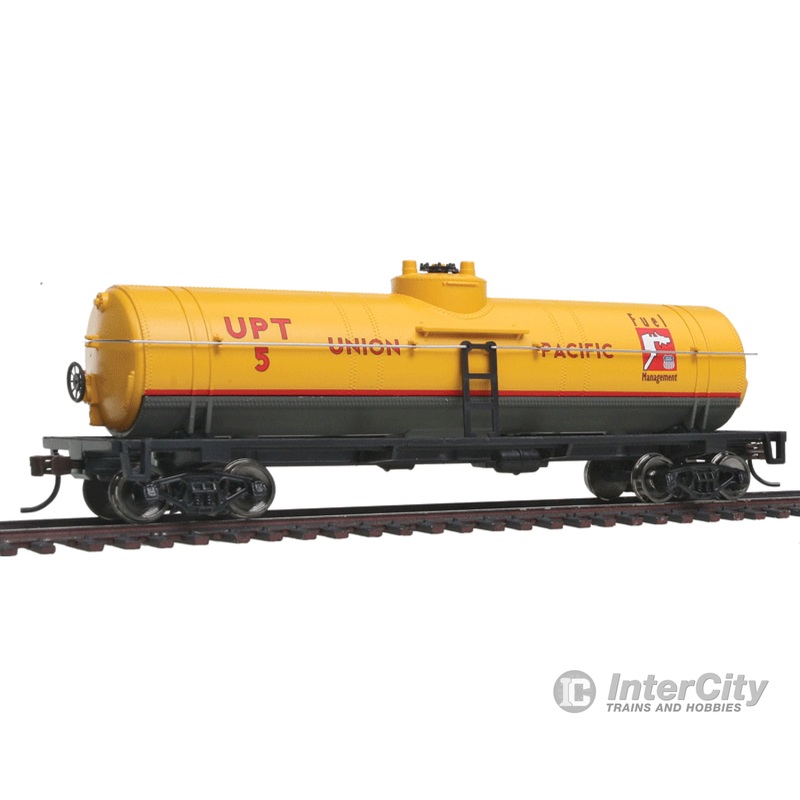 Walthers Trainline 1443 Tank Car - Ready To Run -- Union Pacific (Armour Yellow, gray, red)