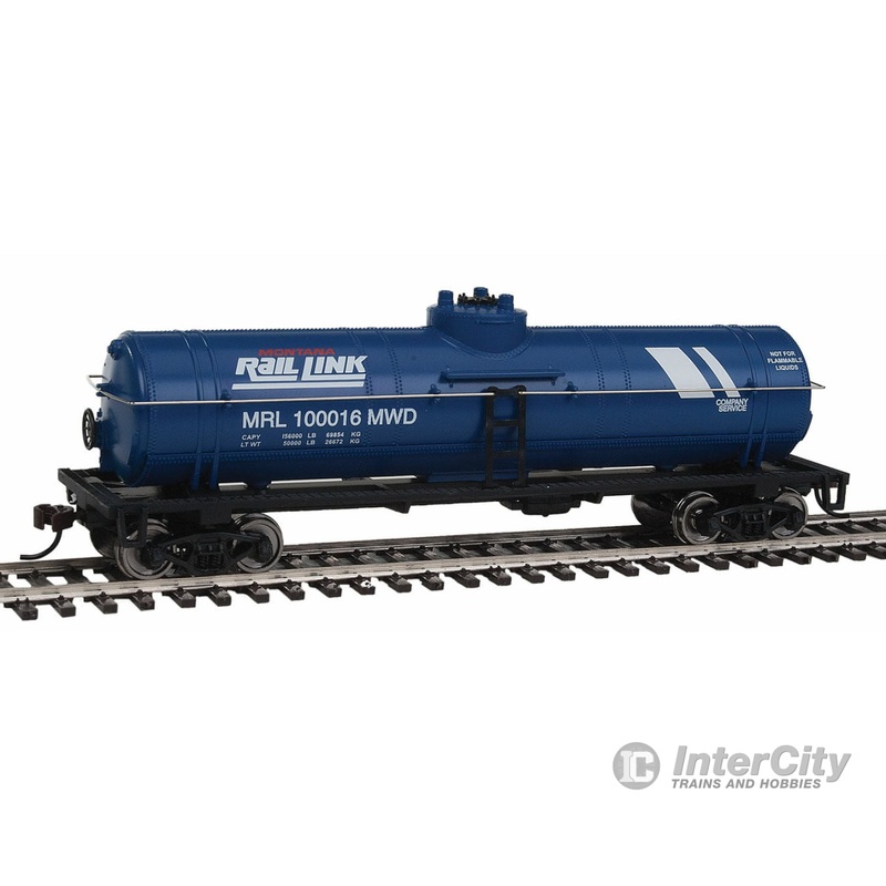 Walthers Trainline 1446 Tank Car - Ready to Run -- Montana Rail Link (blue, white)