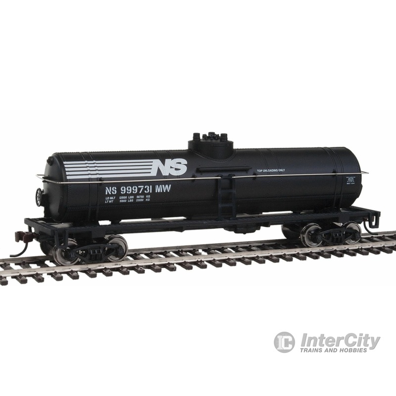 Walthers Trainline 1447 Tank Car - Ready to Run -- Norfolk Southern (black, white)