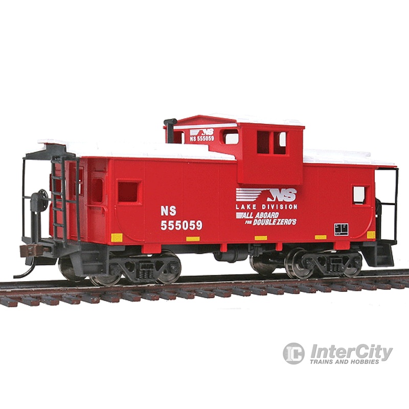Walthers Trainline 1527 Wide-Vision Caboose - Ready to Run -- Norfolk Southern (red, white)
