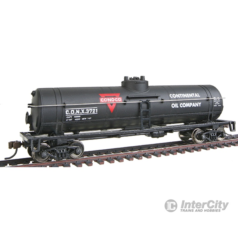 Walthers Trainline 1614 40' Tank Car - Ready to Run -- Conoco (black, red, white)