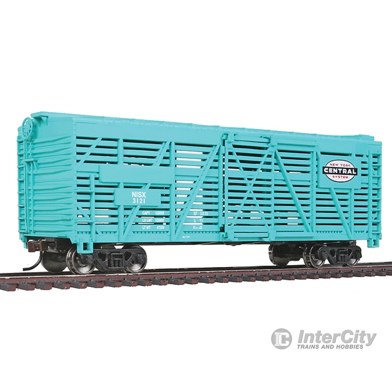 Walthers Trainline 1687 40' Stock Car - Ready to Run -- New York Central (Jade Green, System Logo)
