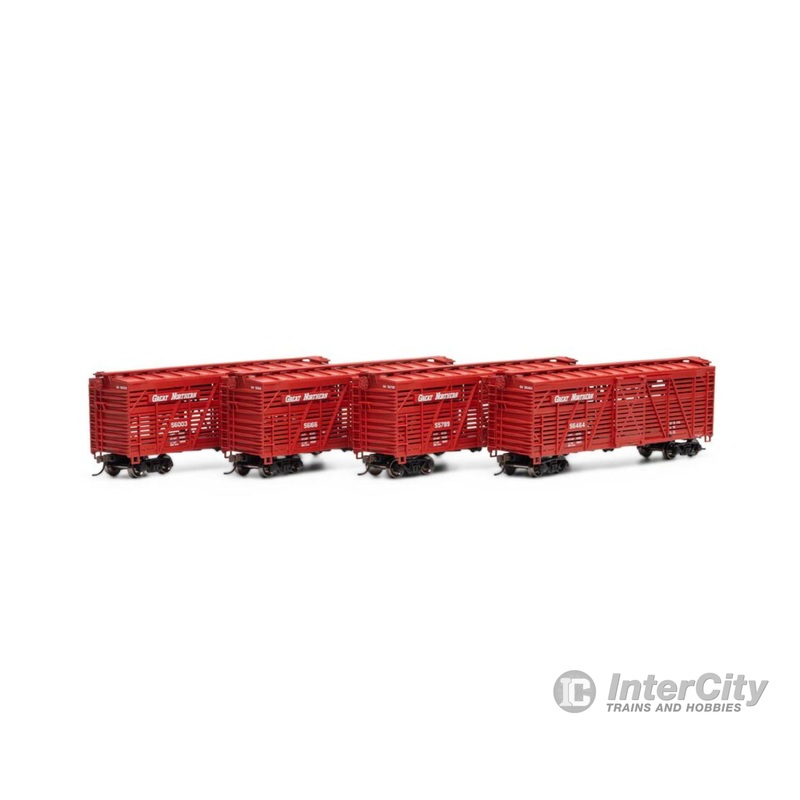 Athearn ATH76000 HO 40' Stock Car, GN #1 (4 pcs)