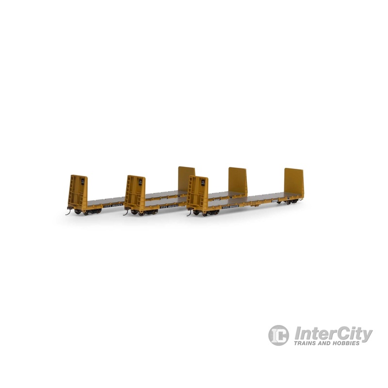 Athearn HO ATH17084 RTR 60' Bulkhead Flat Car - TTPX (3-Pack)