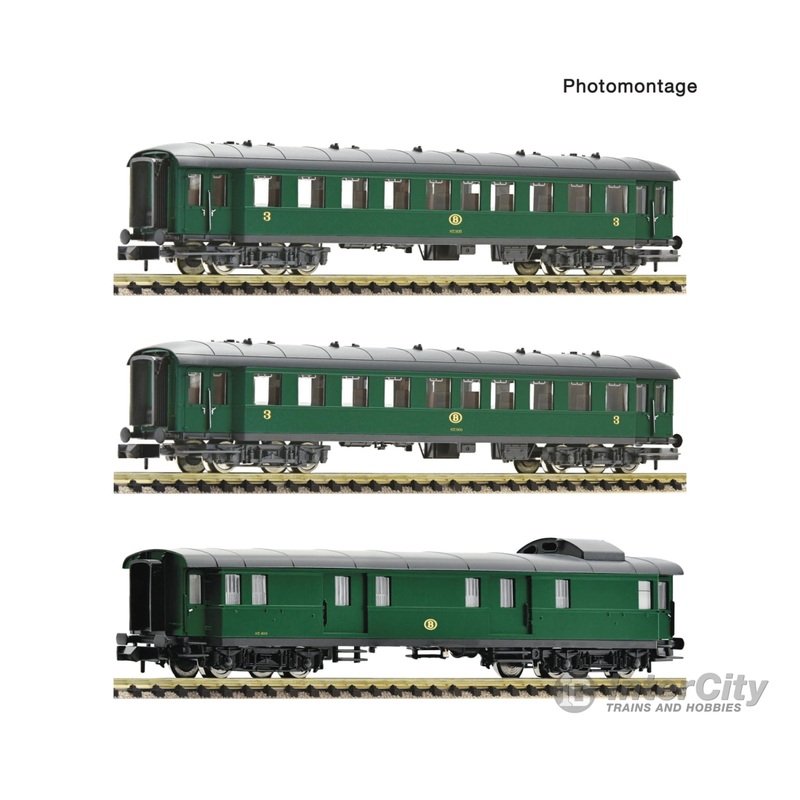 Fleischmann 6260054 N 3 piece set: Passenger train, SNCB